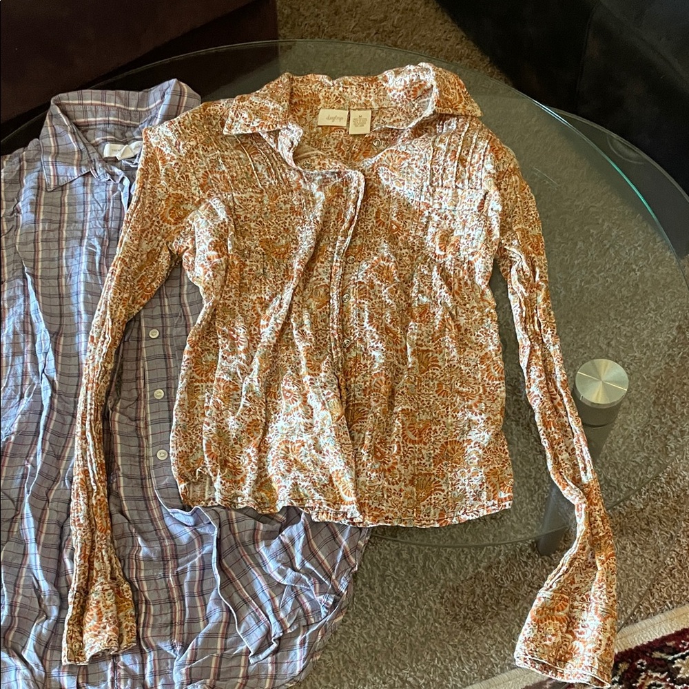 3 Treasure & Bond, Multicolor Button Down Shirts, lots of detailing, READ - Picture 7 of 15